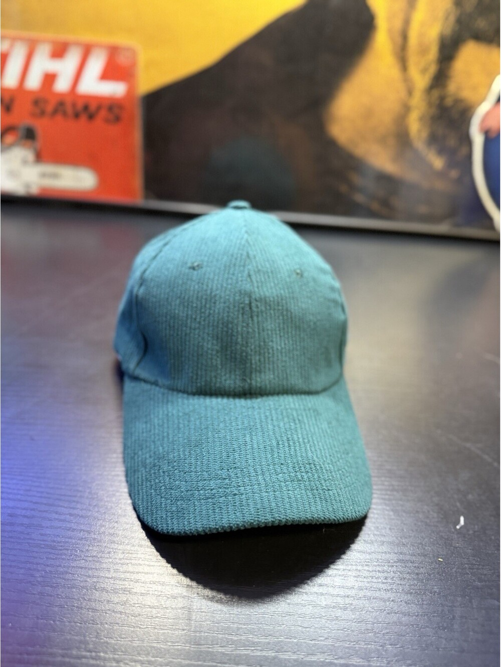Green Corduroy Baseball Cap Hat Adjustable Strapback Blank Unisex